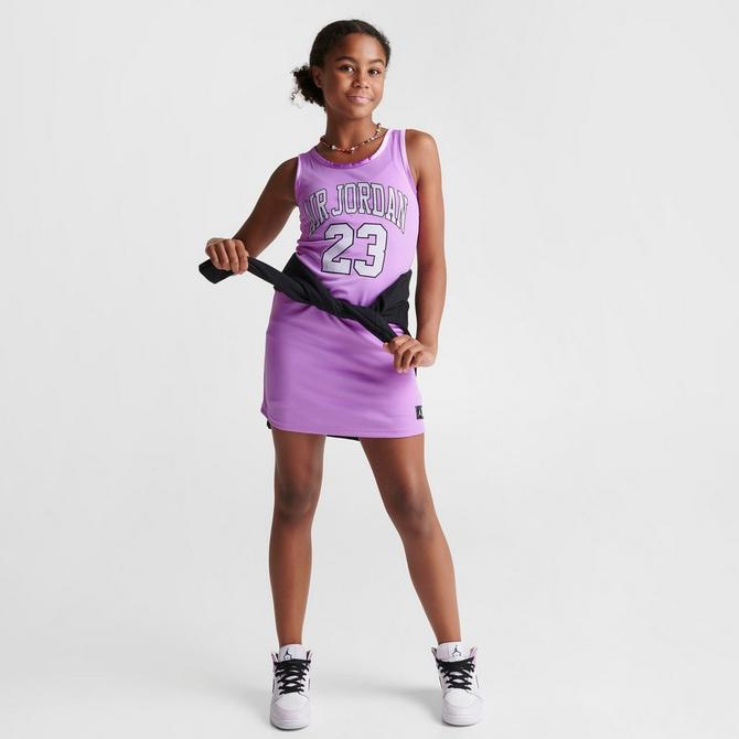 Shop Jordan Kids' Heritage Jersey Dress 35B320-P3R pink