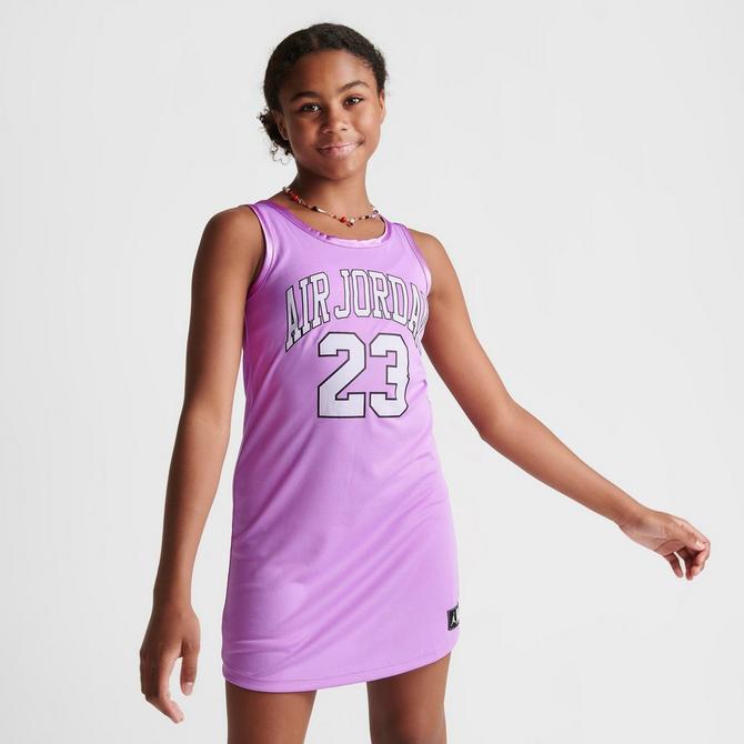 Jordan Big Girls' Jersey Dress-Purple - Hibbett