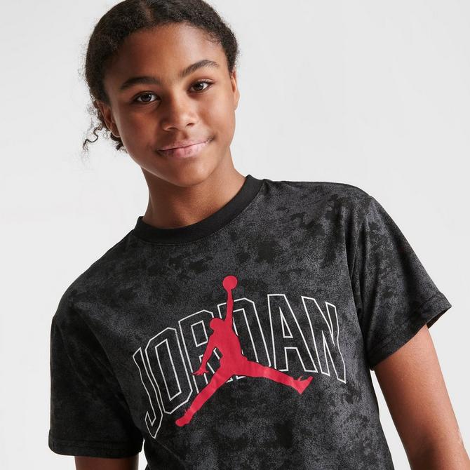 Nike AIR Jordan Boys' Jumpman T-Shirt (Black/Gym Red, Medium)