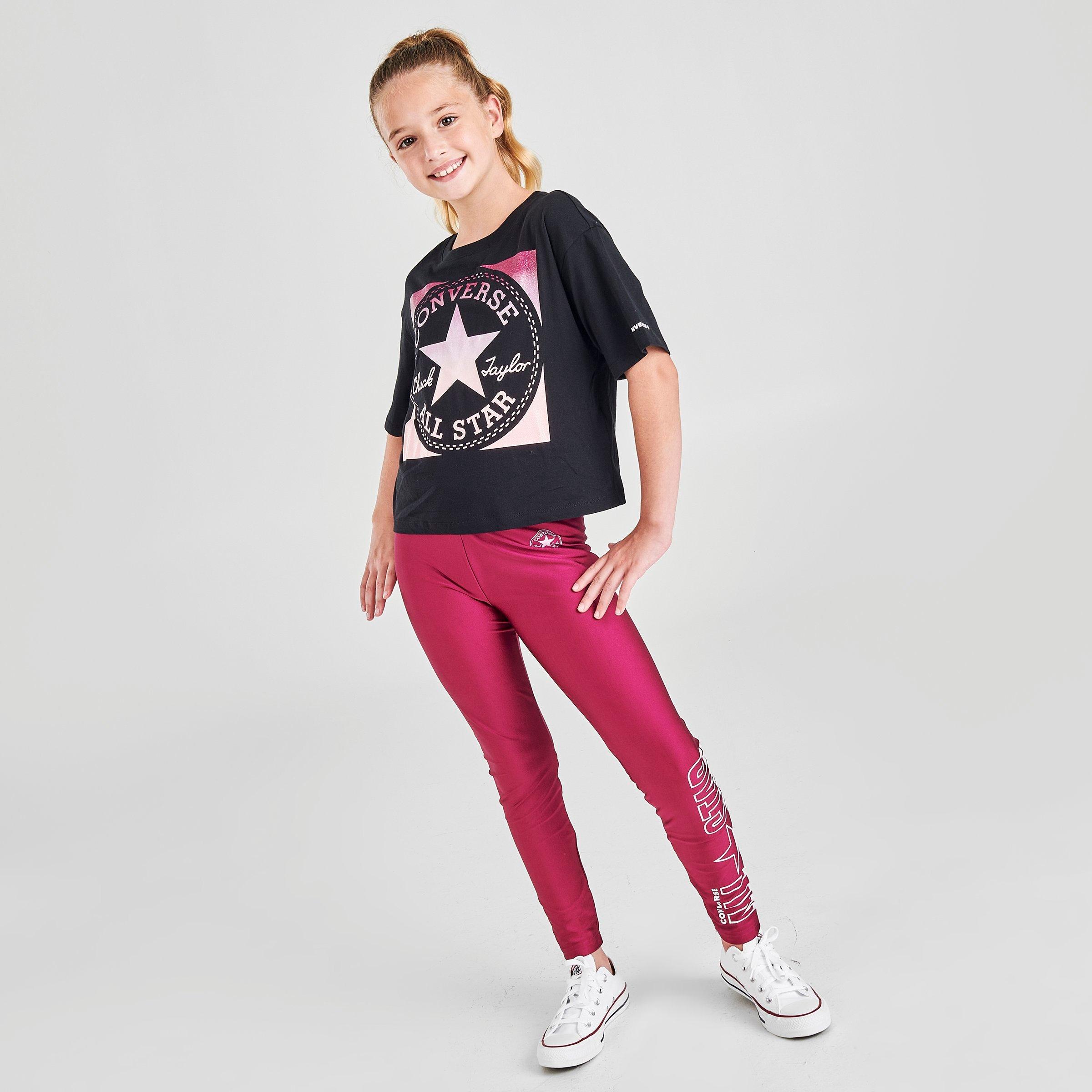 converse t shirt kids black