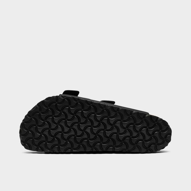 Bottom view of Men's Birkenstock Arizona Birko-Flor Sandals in Black Click to zoom