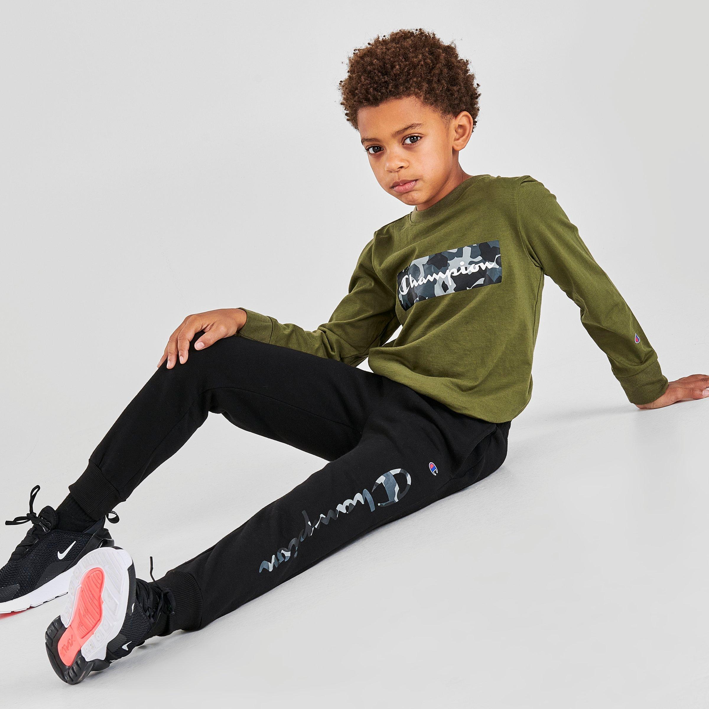 champion boy's classic script jogger pants