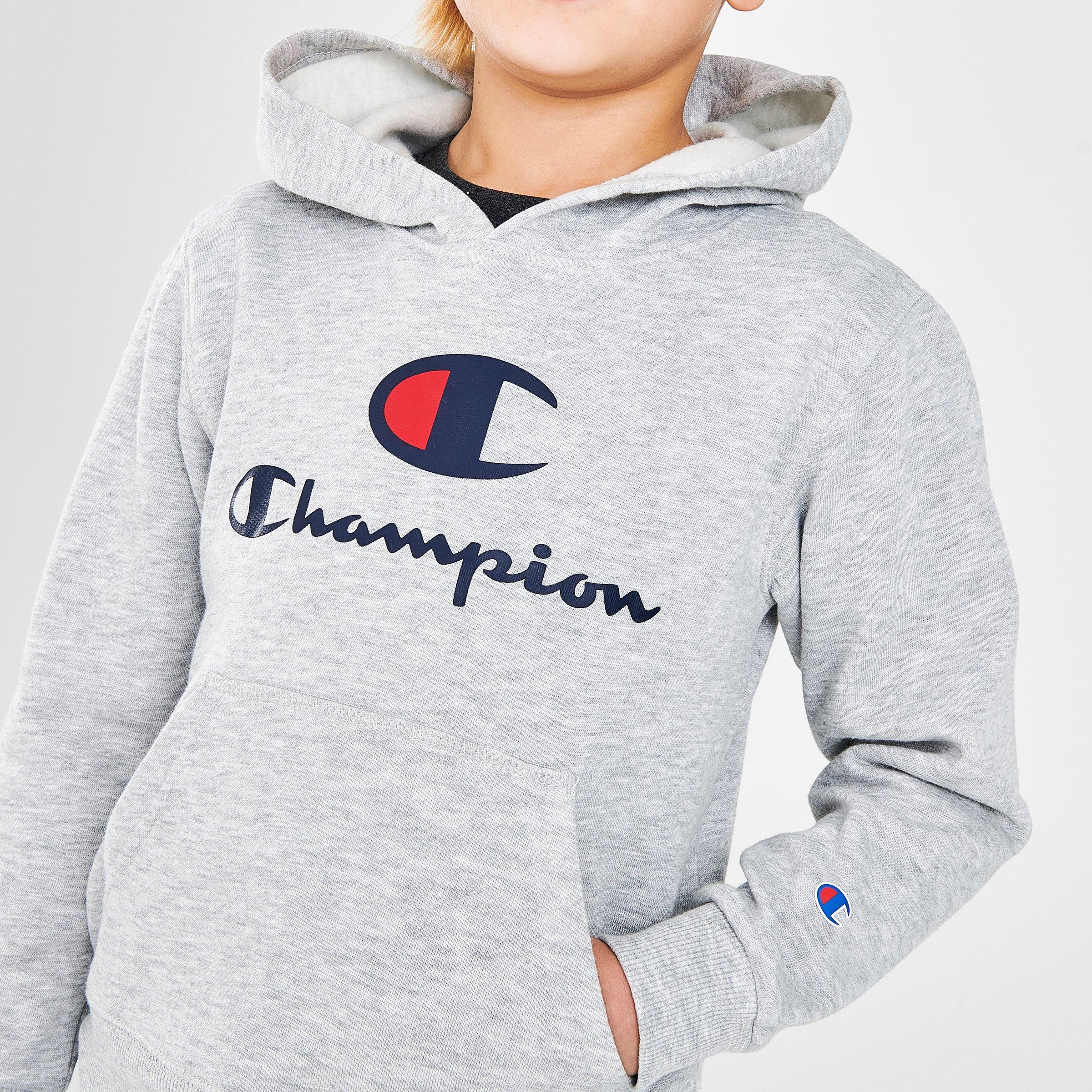 champion big c hoodie grey