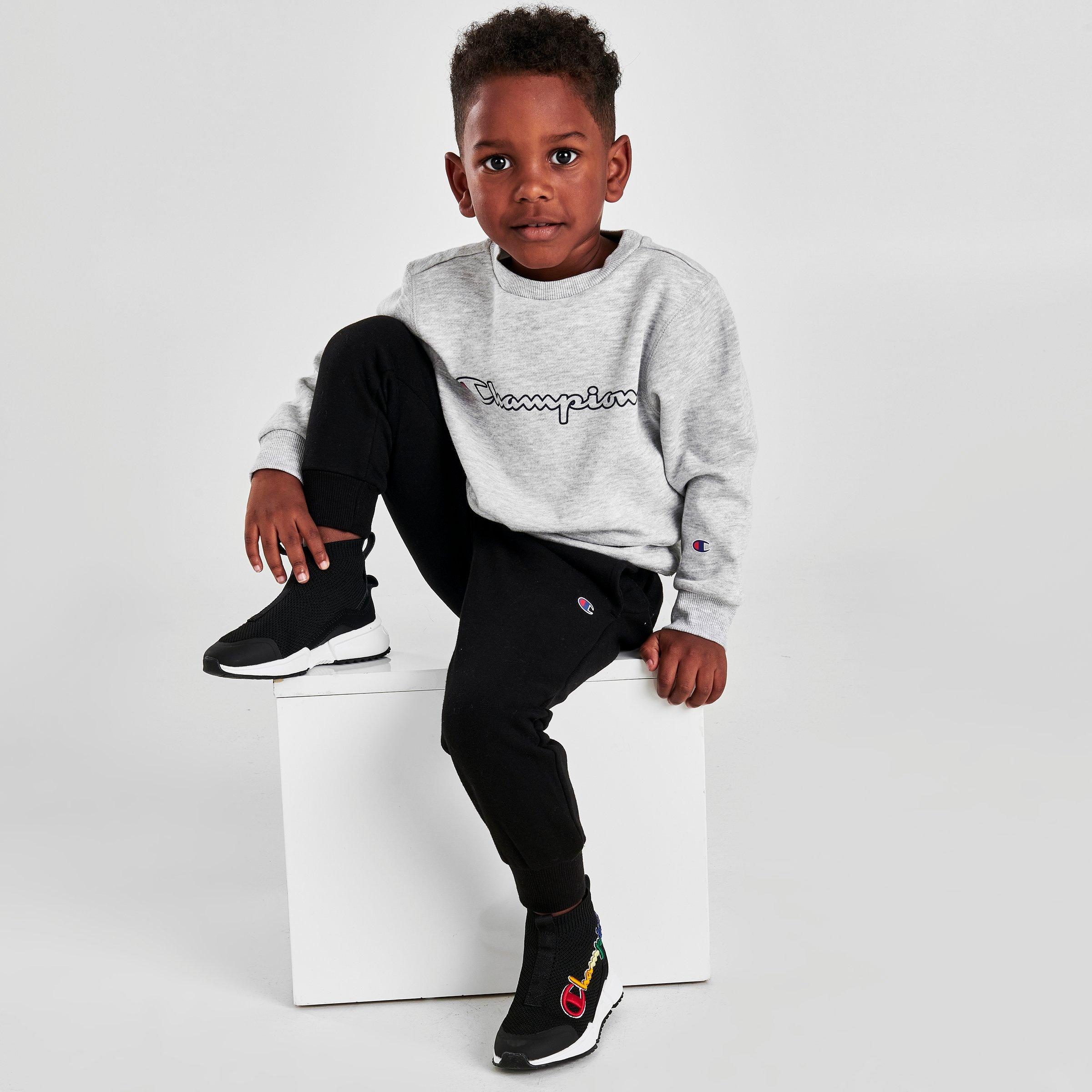champion sweatshirt and joggers