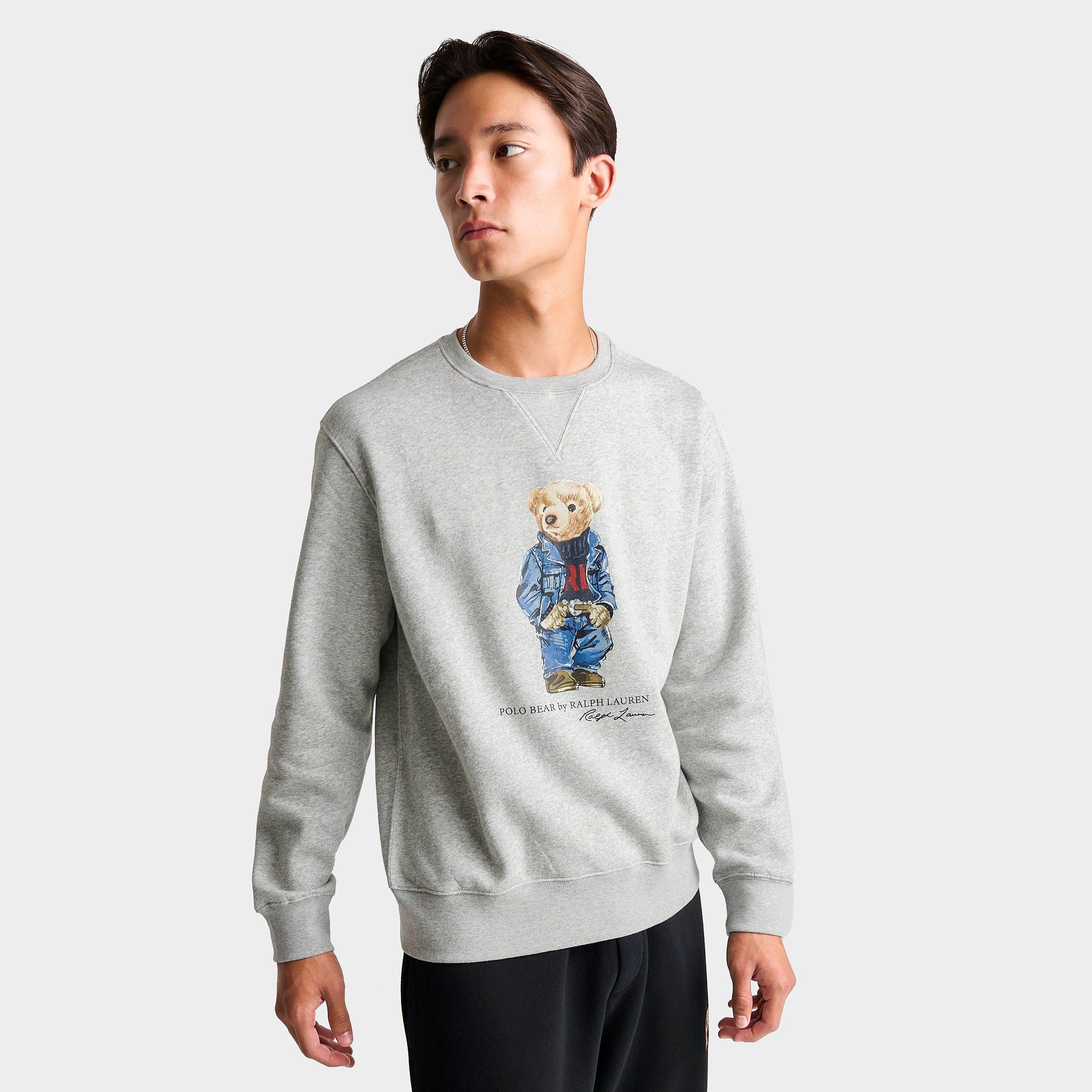 Polo Ralph Lauren Girls White Polo Bear Fleece Lined Pullover Sweatshirt