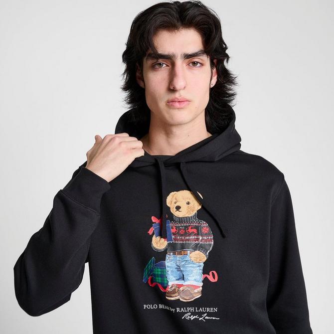 Polo bear best sale fleece hoodie black