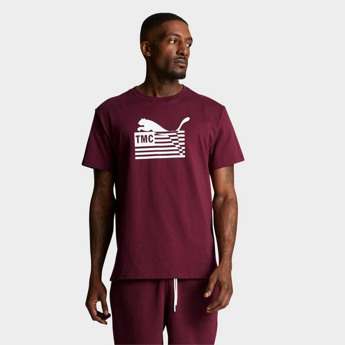 Puma maroon cheap t shirt