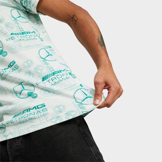 Mercedes AMG Petronas F1 All Over Print Men's Regular Fit T-Shirt