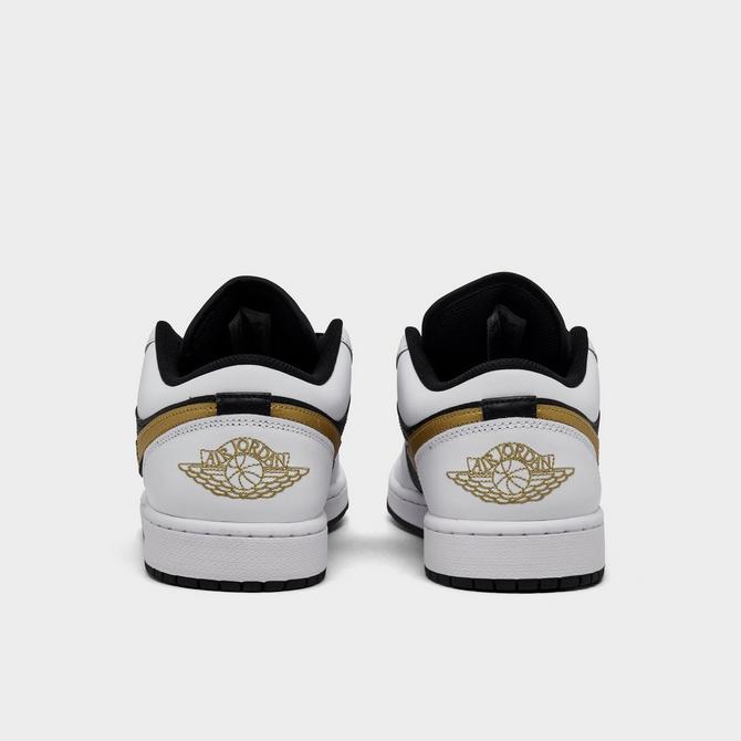 Jordan 1 white black and gold best sale