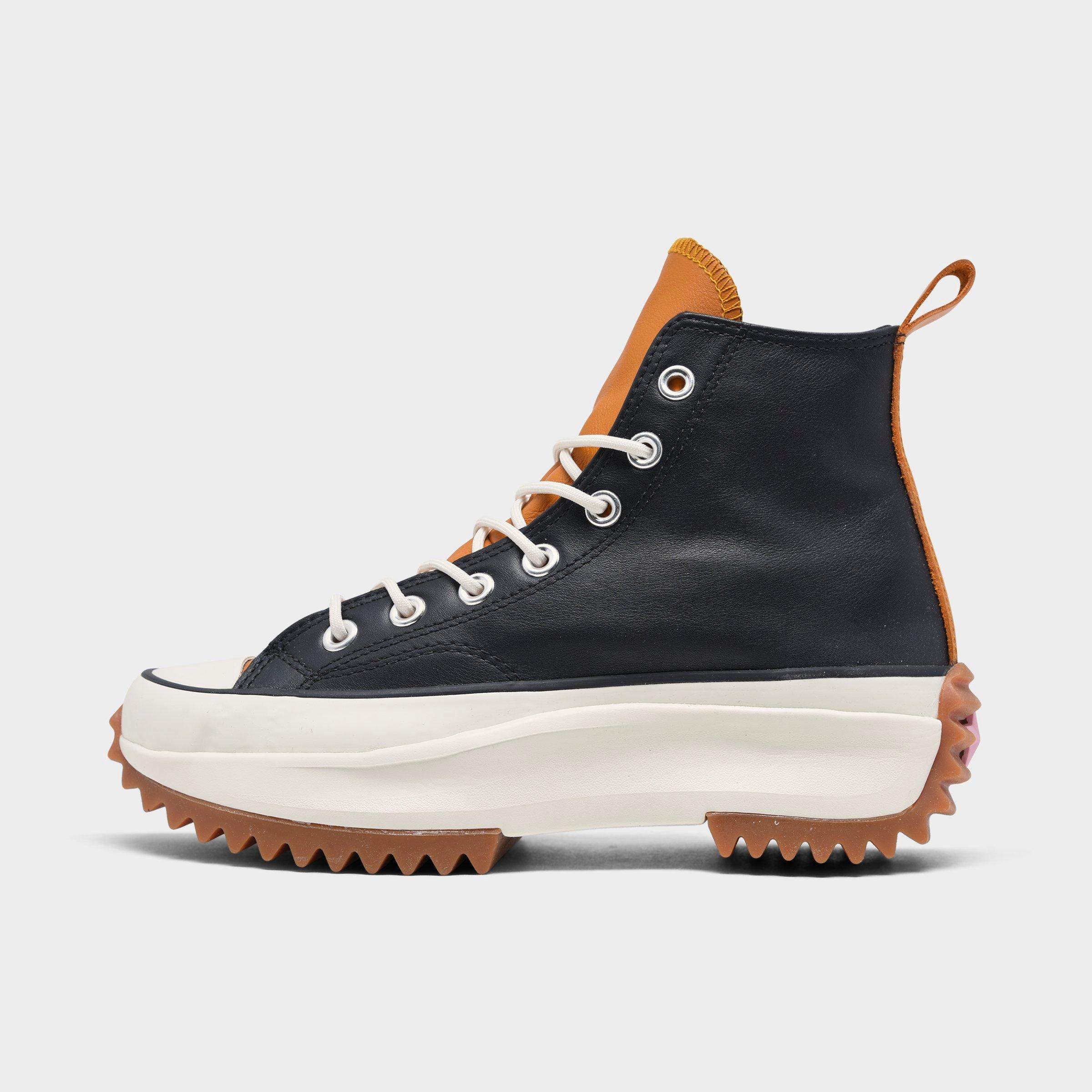 leather sneaker boots womens