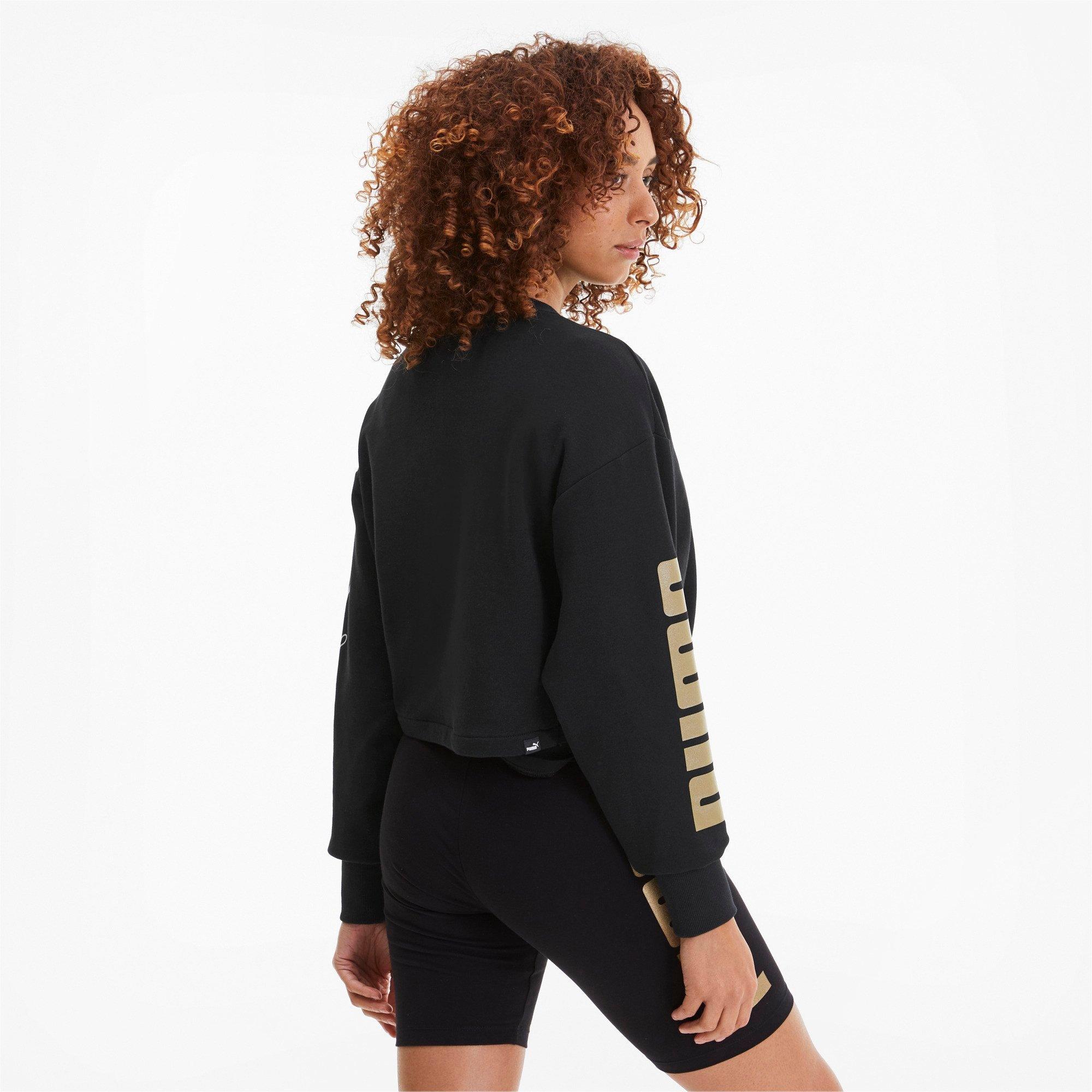 black and gold puma sweatshirt