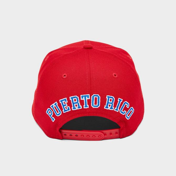 Puerto Rico Snapback Hats (Snapback Red/Full Color) at