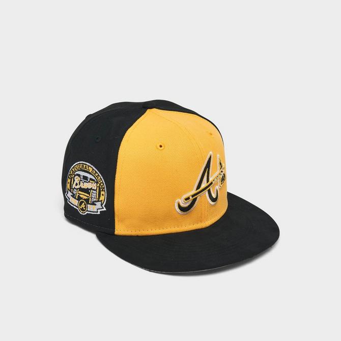 Atlanta Braves MLB Black & Yellow 9FIFTY Snapback Hat in Black/Yellow/Yellow by New Era