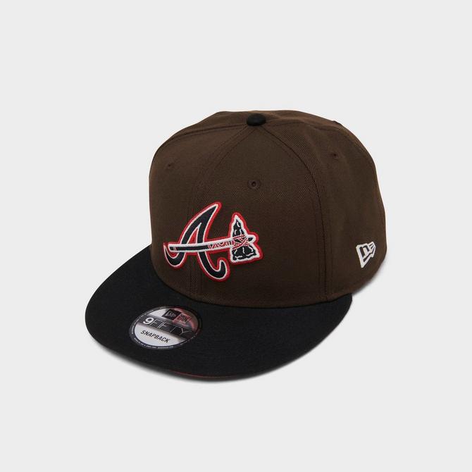 Atlanta Braves MLB 9FIFTY Snapback Hat in Brown/Red by New Era
