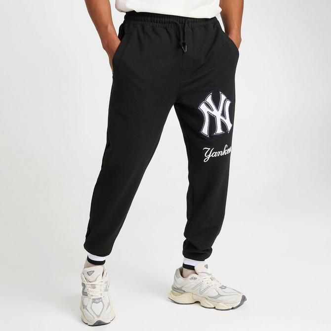 MLB NEW YORK YANKEES BLACK BASIC LOGO TRAINING JOGGER PANTS Sz XL