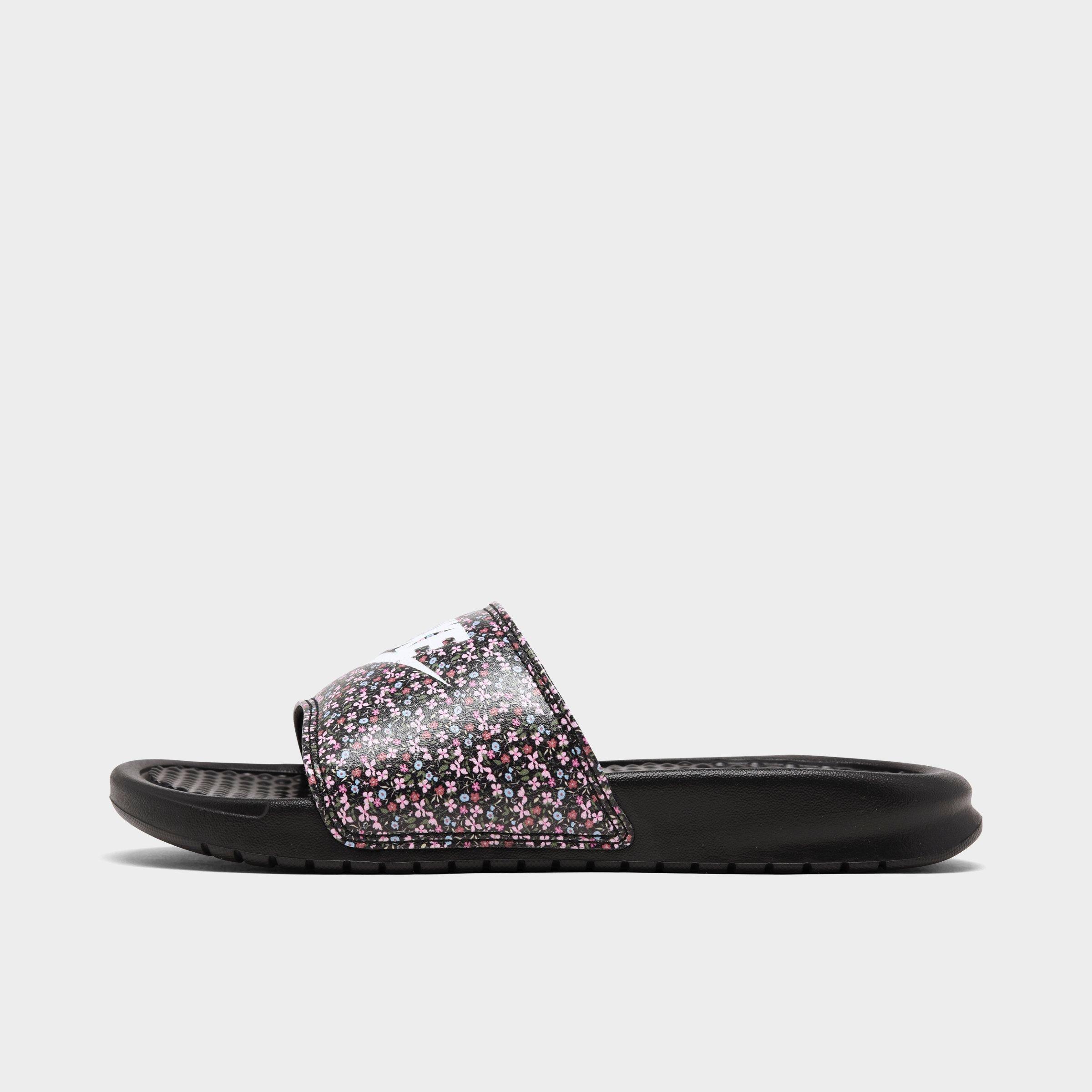womens floral nike slides