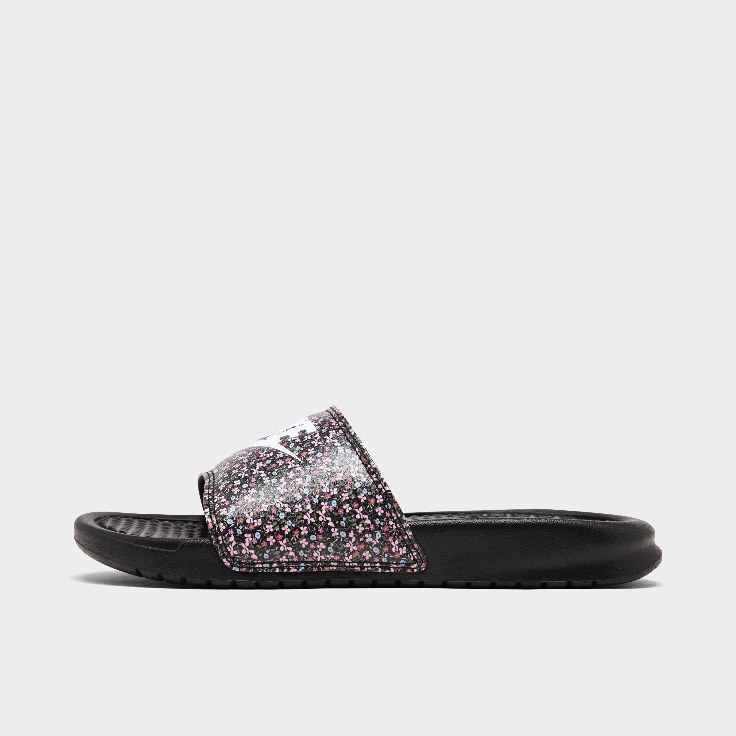 nike benassi slides womens floral