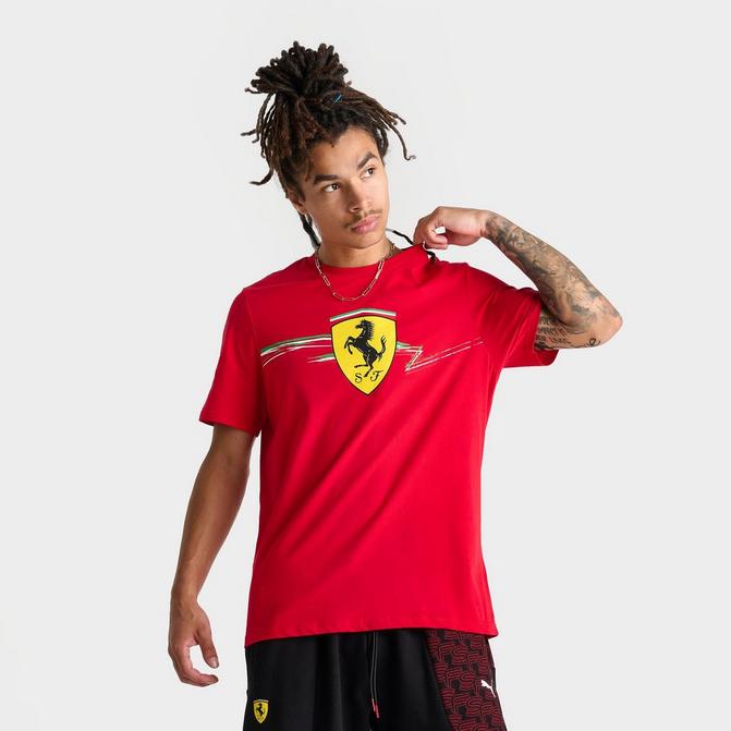 Men s Puma Scuderia Ferrari Race Big Shield Graphic T Shirt
