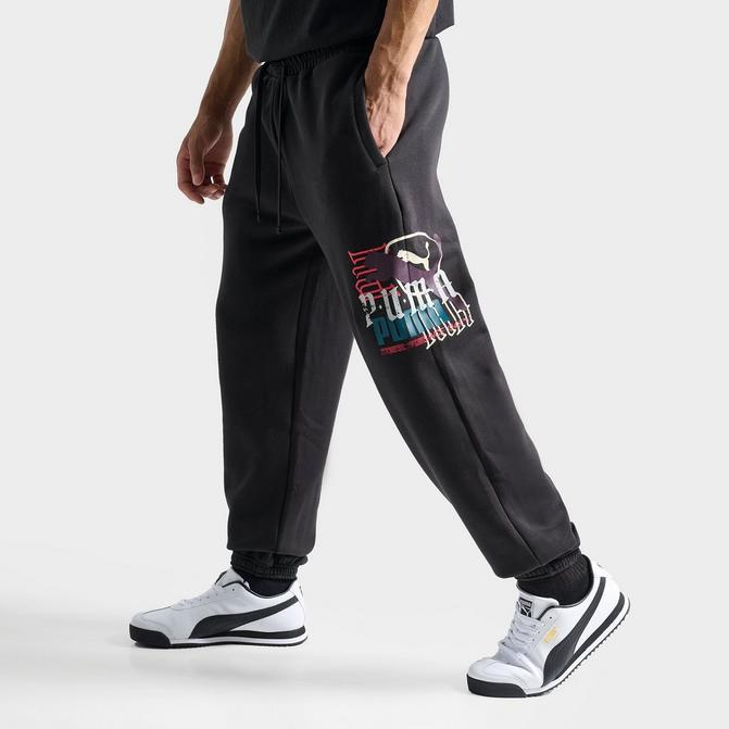 Men s Puma Classics Play Loud Logo Graphic Sweatpants