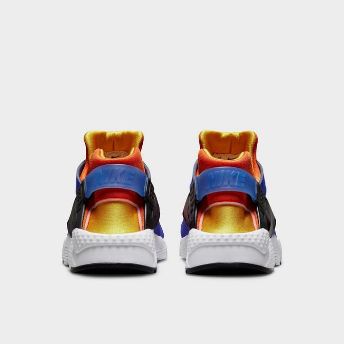 NIKE NEW HUARACHE RUN 7Y (GS)HYPER BLUE YELLOW ORANGE KIDS YOUTH 654275-421