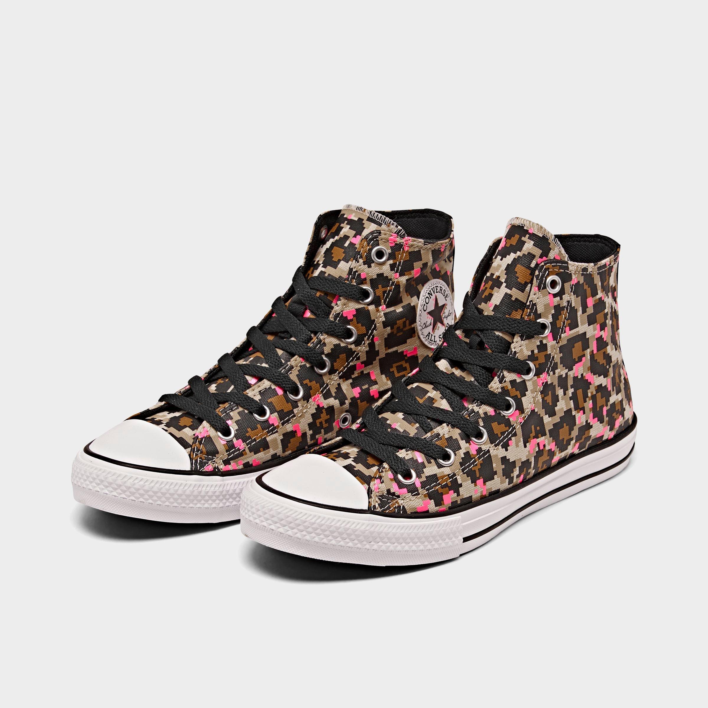 girls leopard print converse