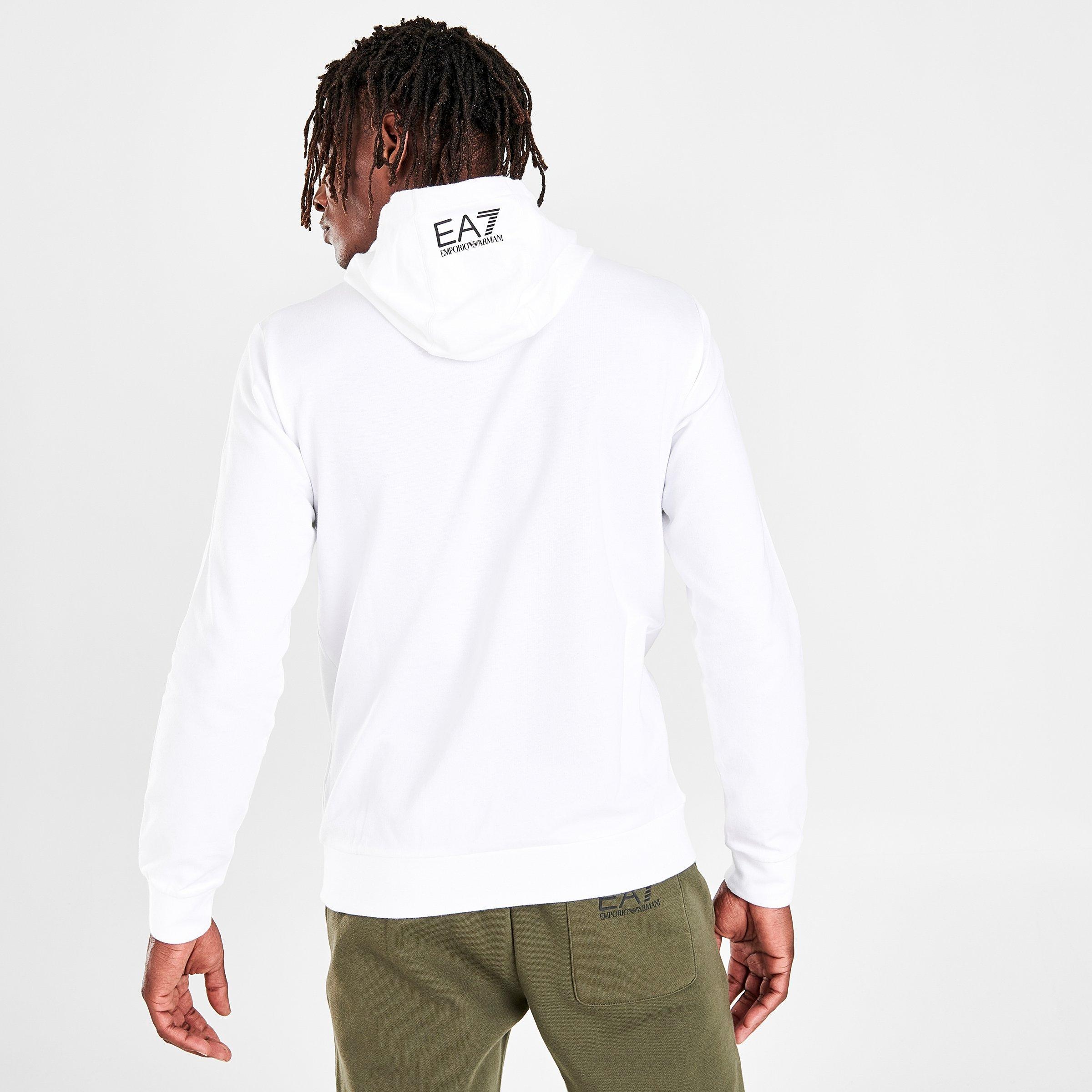 ea7 white hoodie