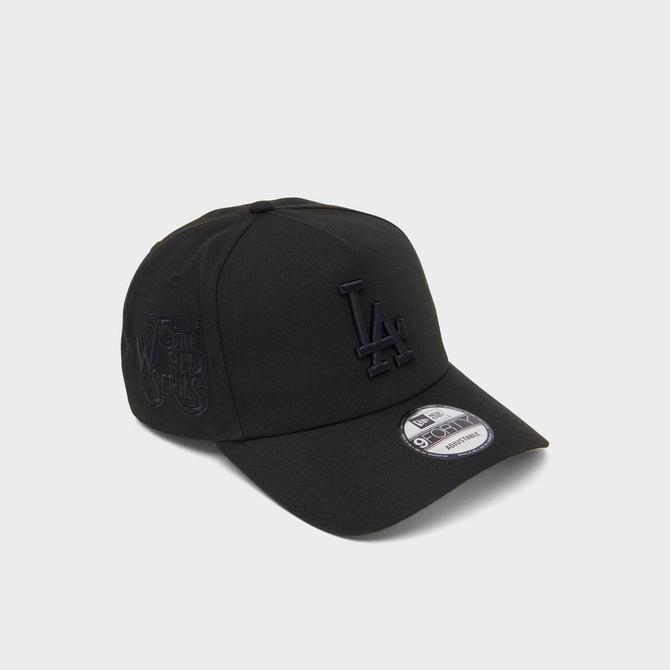 Los Angeles Dodgers MLB 9FORTY Black Snapback Hat in Black/Black by New Era