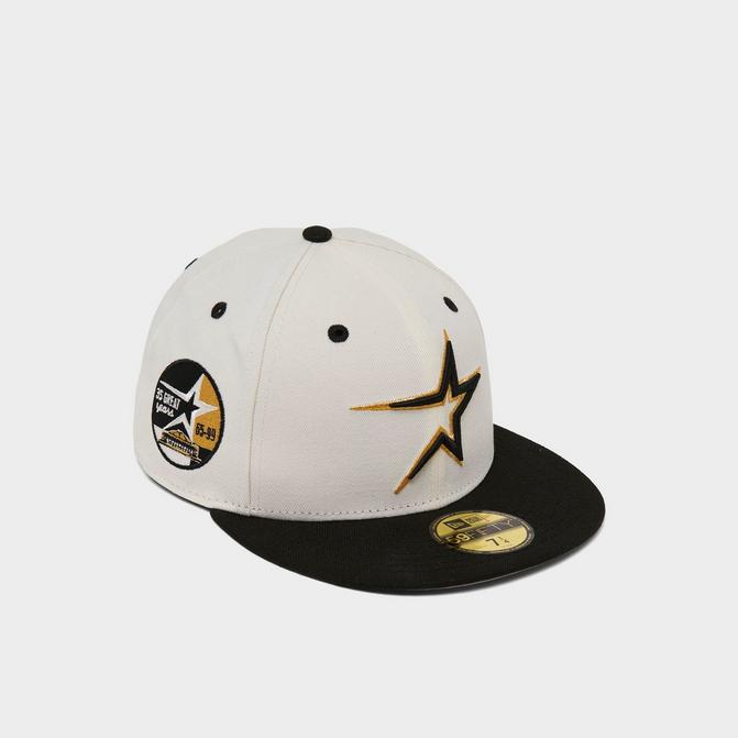 Newera 59FIFTY Houston Astros 2-Tone Chrome/Black Fitted Hat 75/8