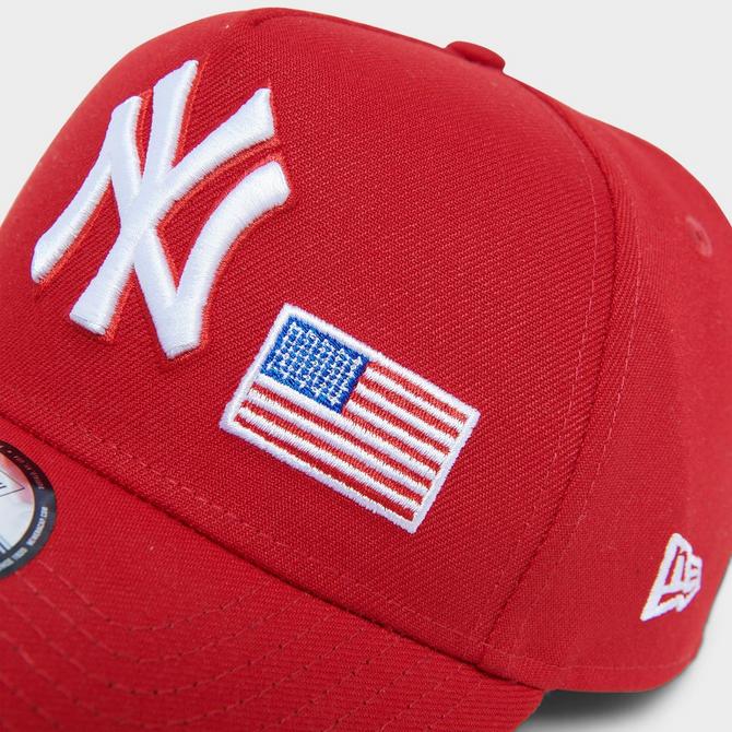 New York Yankees USA MLB 9FORTY Snapback Hat in Red Red by New Era