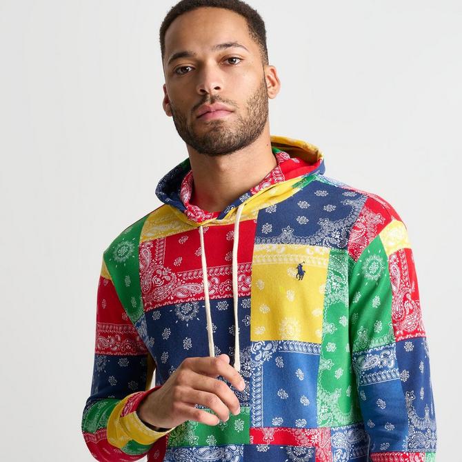 Patchwork polo hoodie hotsell