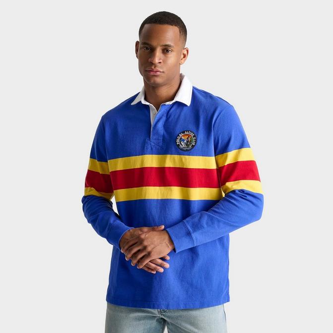 Men s Polo Ralph Lauren Striped Rugby Polo Shirt JD Sports