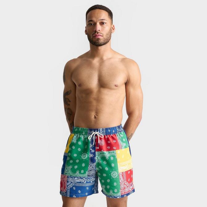 Men s Polo Ralph Lauren Bandana Patchwork Traveler Swim Shorts