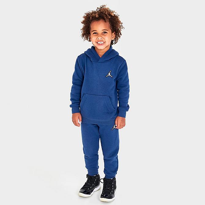 Finish Line Clothing Sweaters Hoodies Jordan Kids Toddler Essentials Fleece Hoodie and Jogger Pants Set in Blue/French Blue Size 2 Toddler 