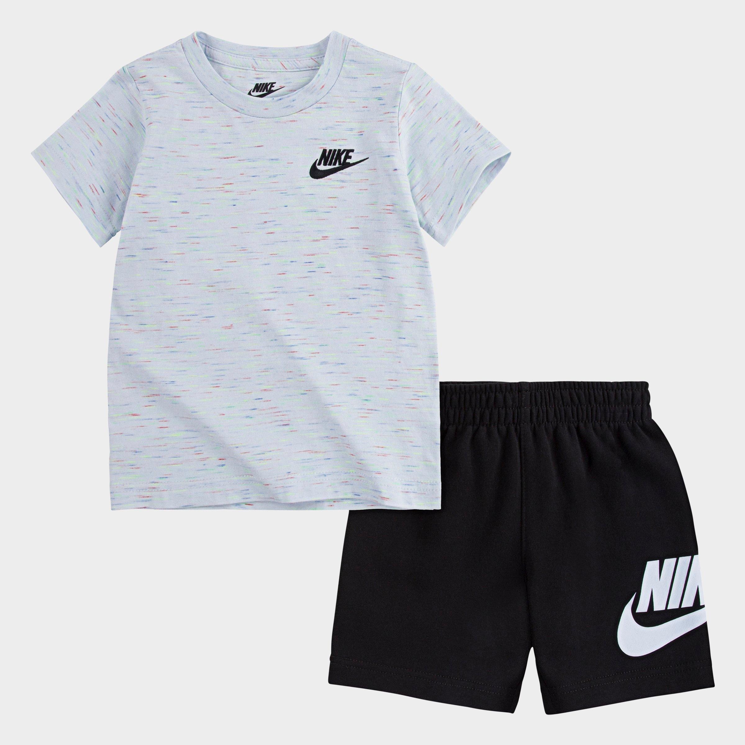 nike grey shorts and crop top set