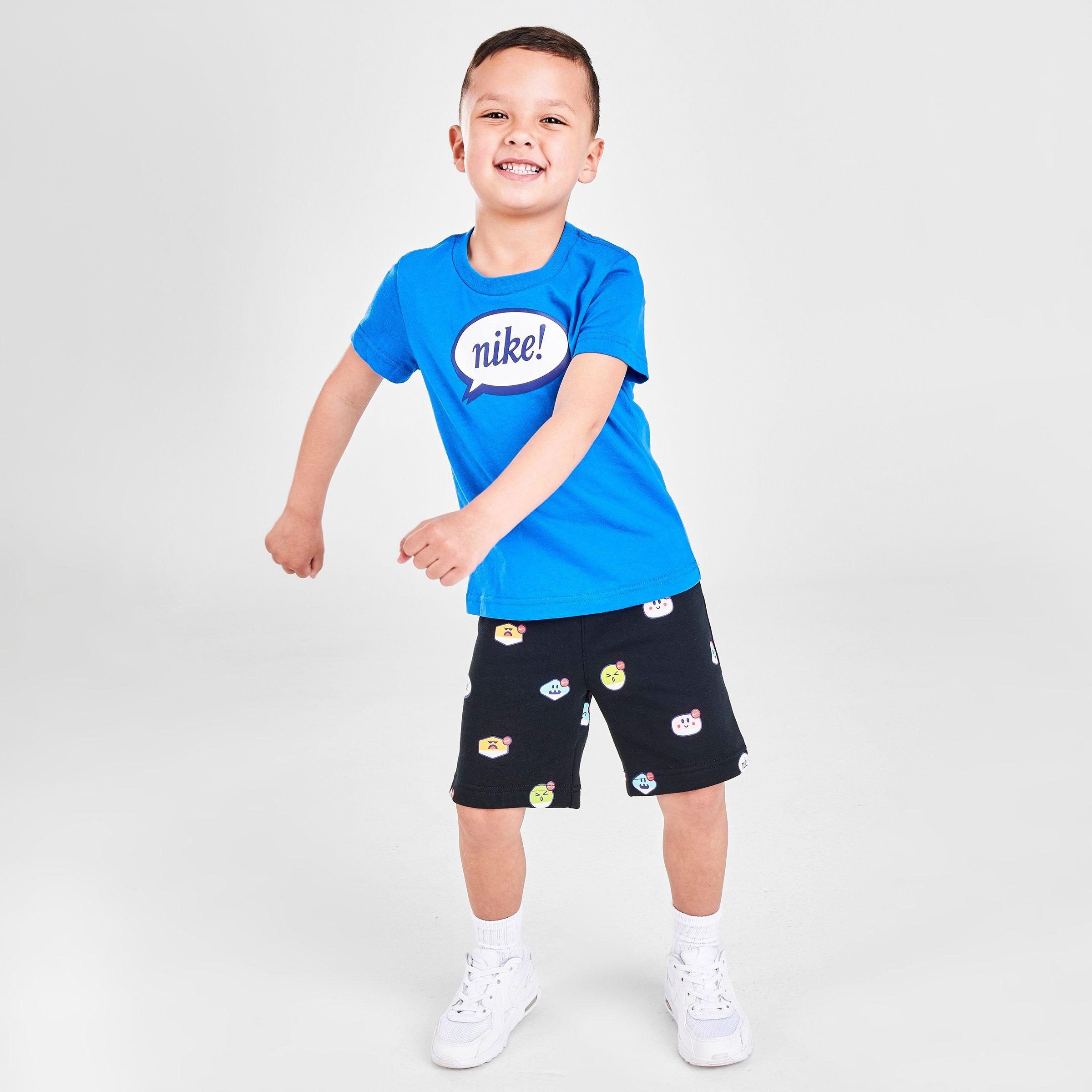 kids nike shorts set