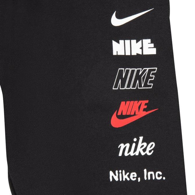 Little Kids' Nike Multi Logo Crewneck Sweatshirt and Jogger Pants