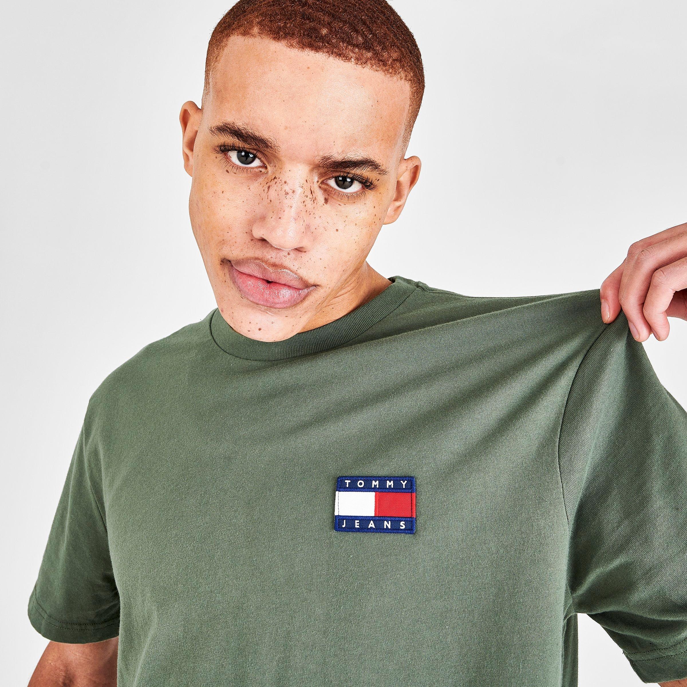 tommy hilfiger olive green shirt