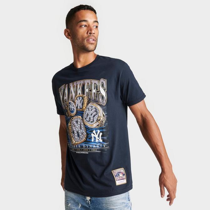 Mitchell & Ness Mens Yankees Rings T-Shirt - Mens Navy/Gold Size S