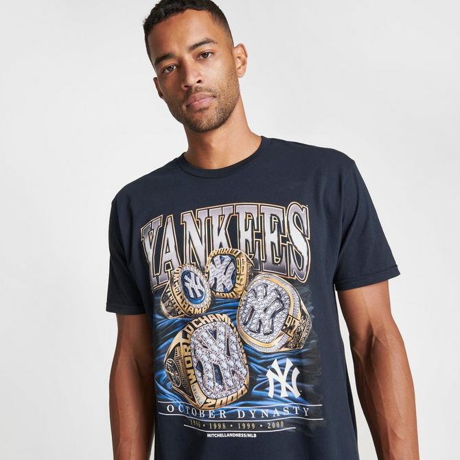 Men's Mitchell & Ness New York Yankees MLB Dynasty Rings Graphic T