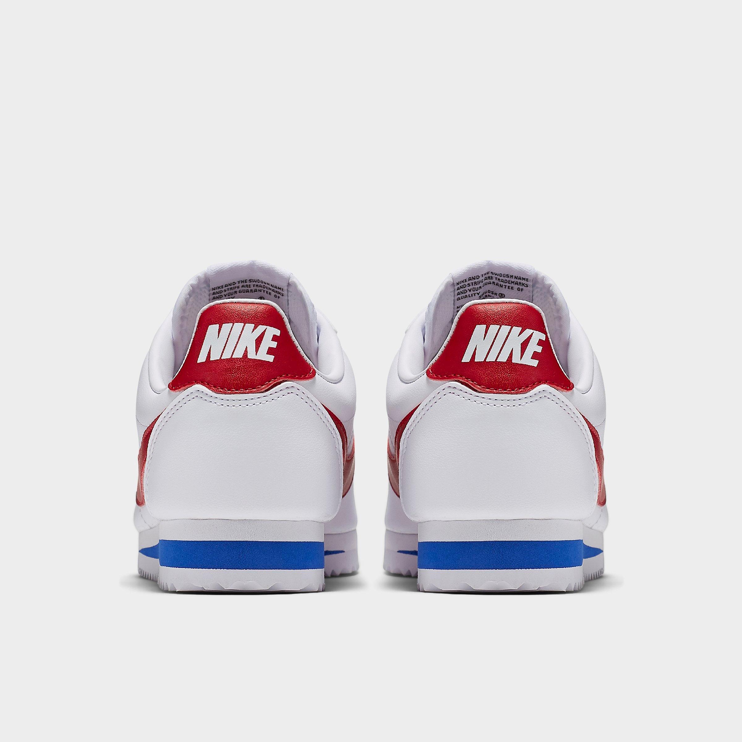 nike cortez womens white and red