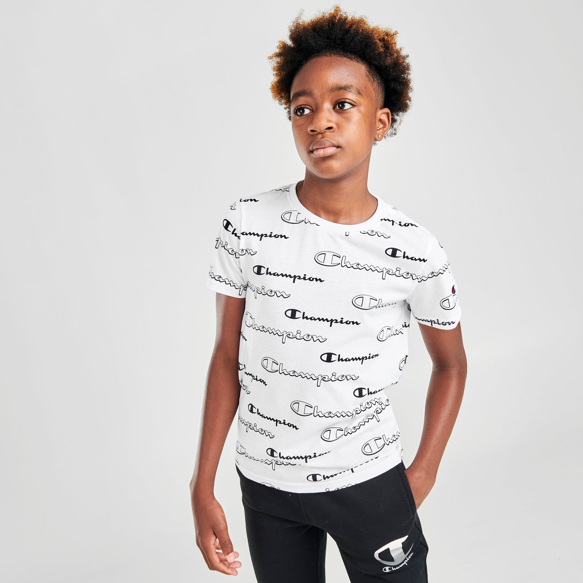 black champion shirt kids