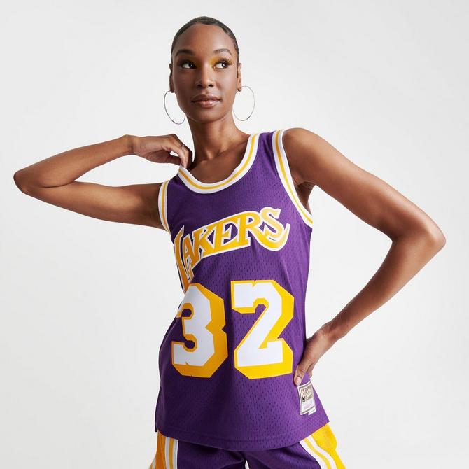 Women's Mitchell & Ness Los Angeles Lakers NBA Magic Johnson Basketball  Jersey