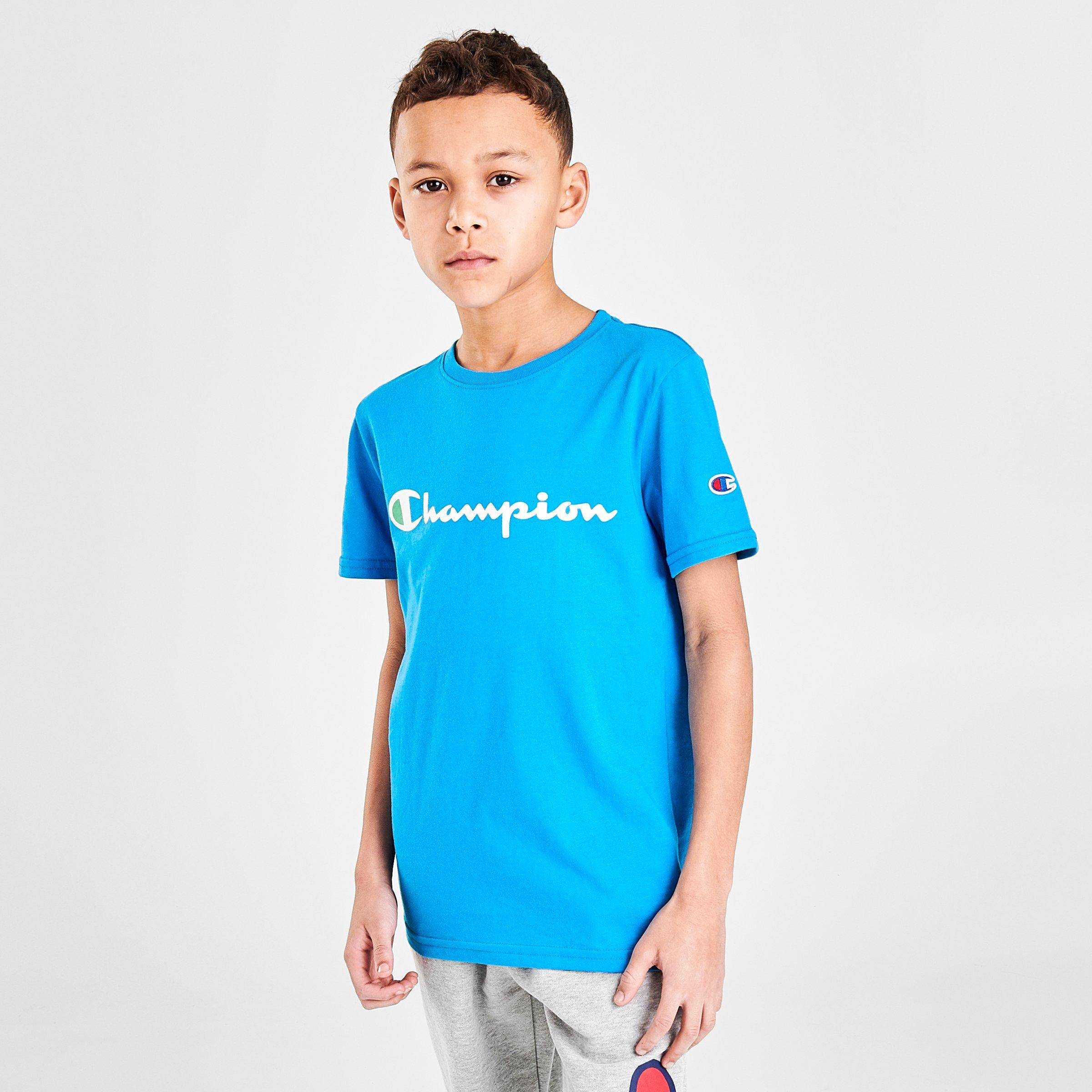 champion light blue t shirt