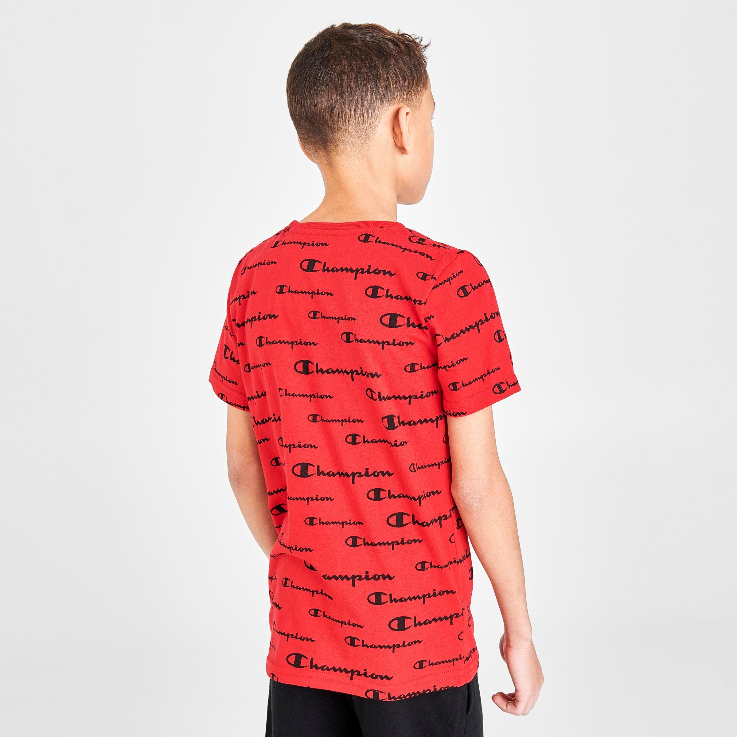 red champion all over shirt