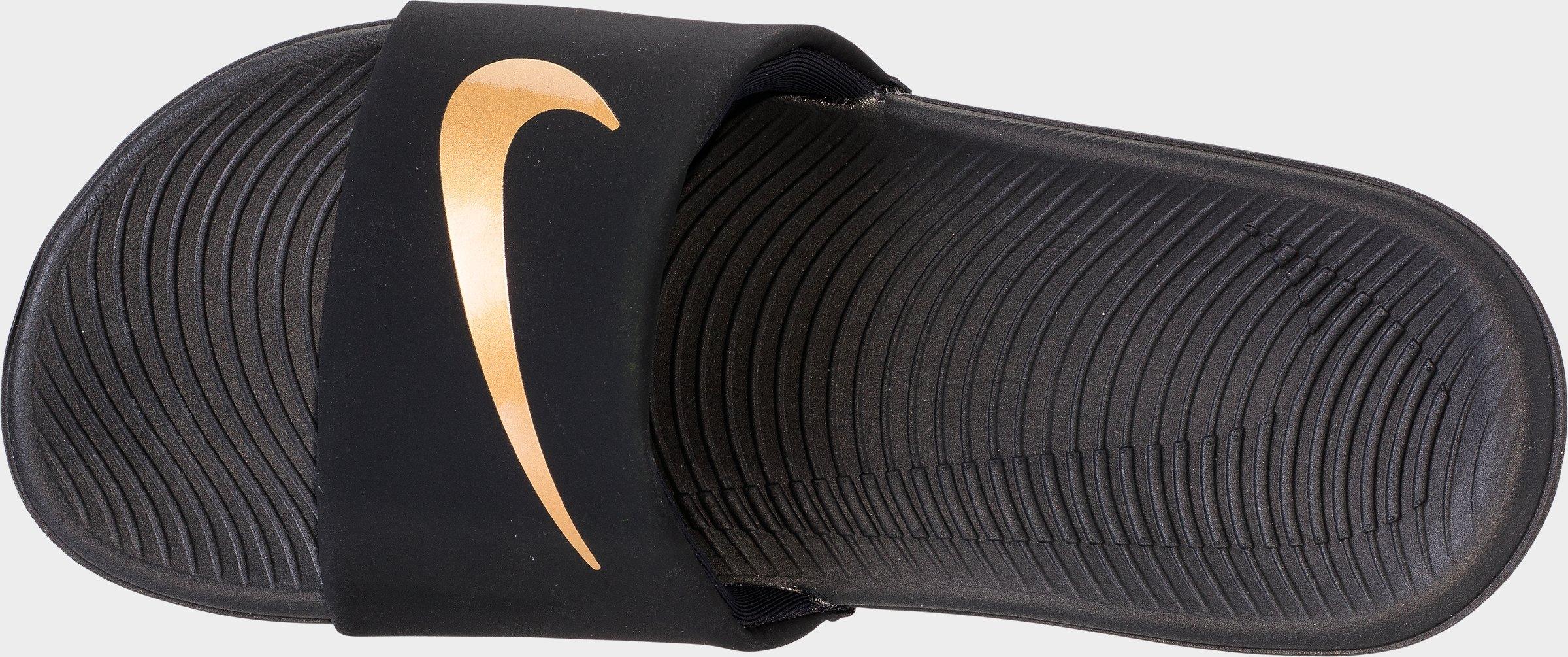 nike kawa slides black and gold