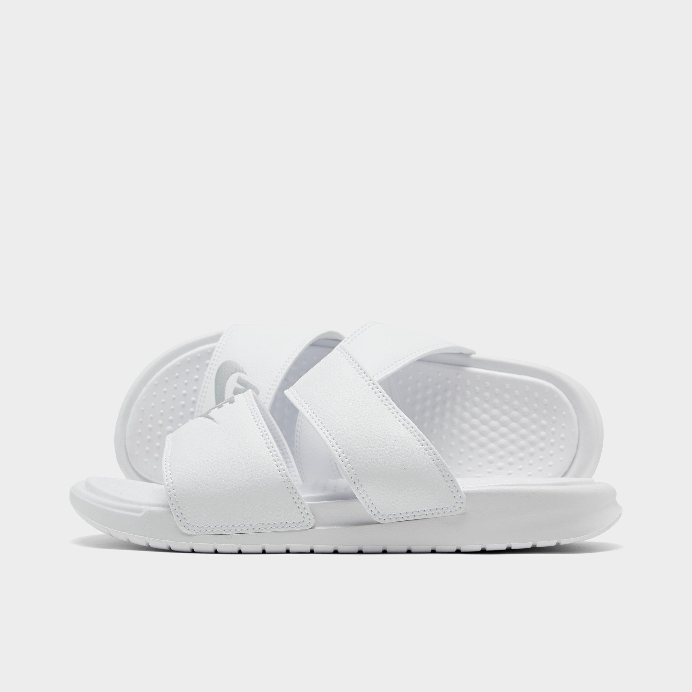 nike benassi duo slides white