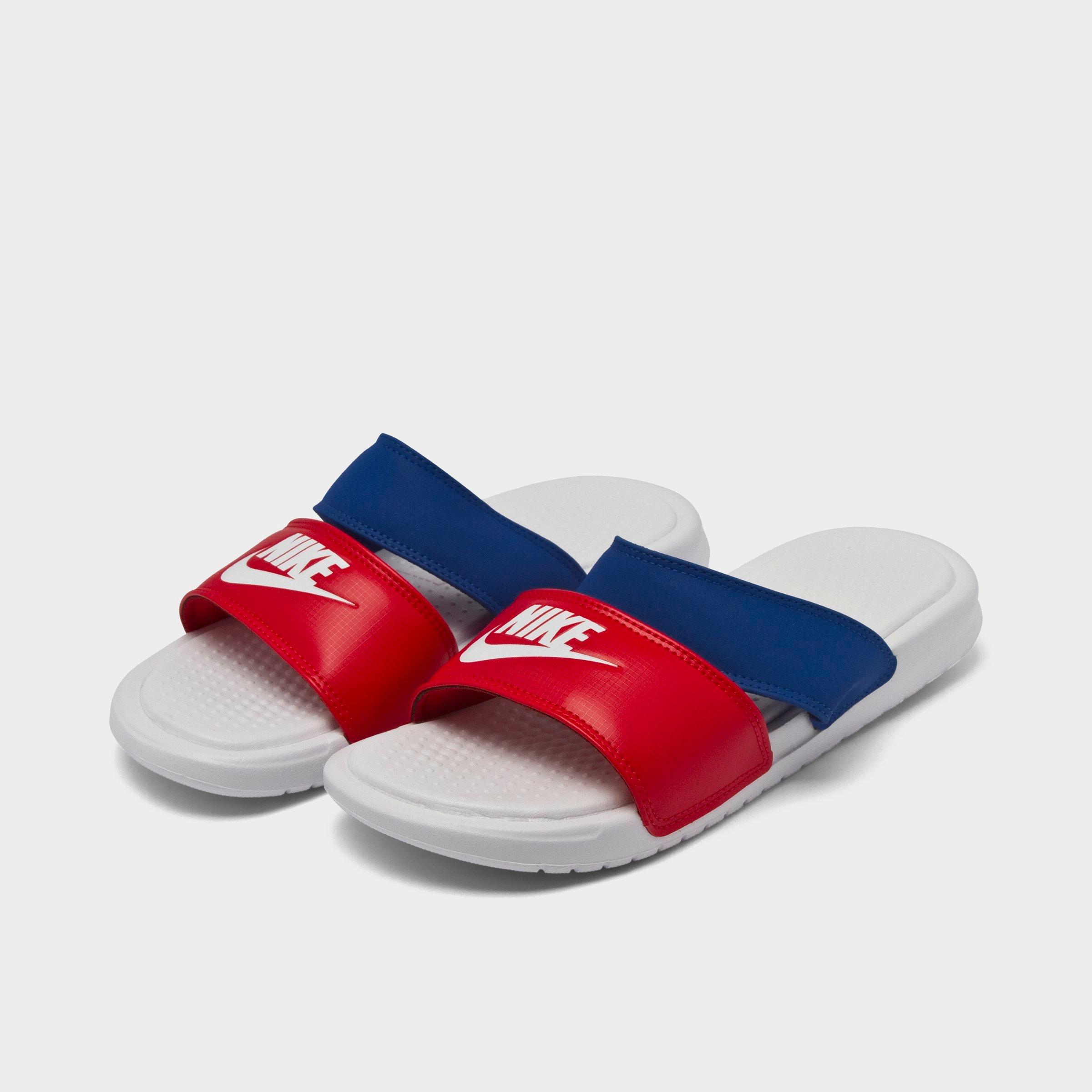 red nike benassi duo slides