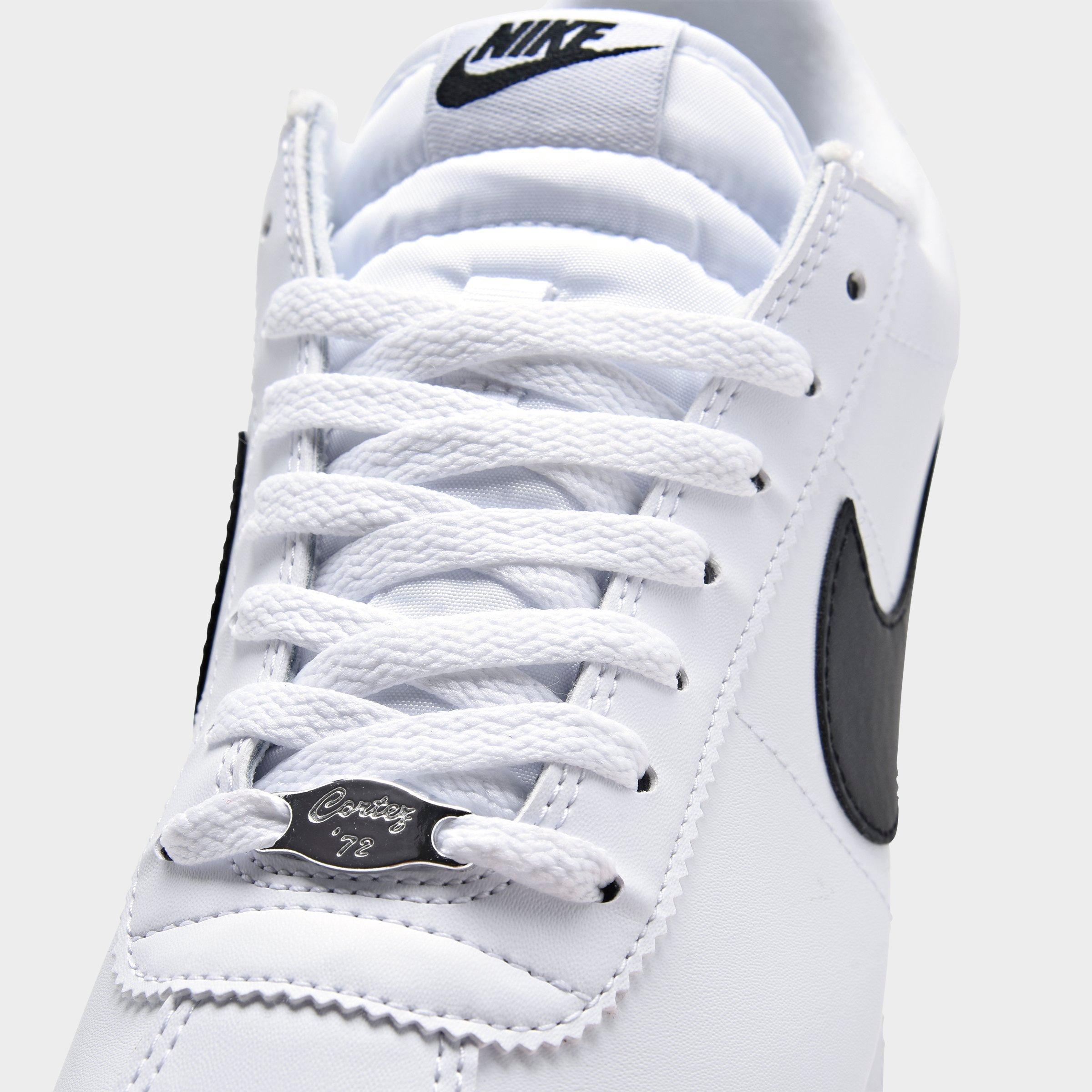 mens nike cortez white and black