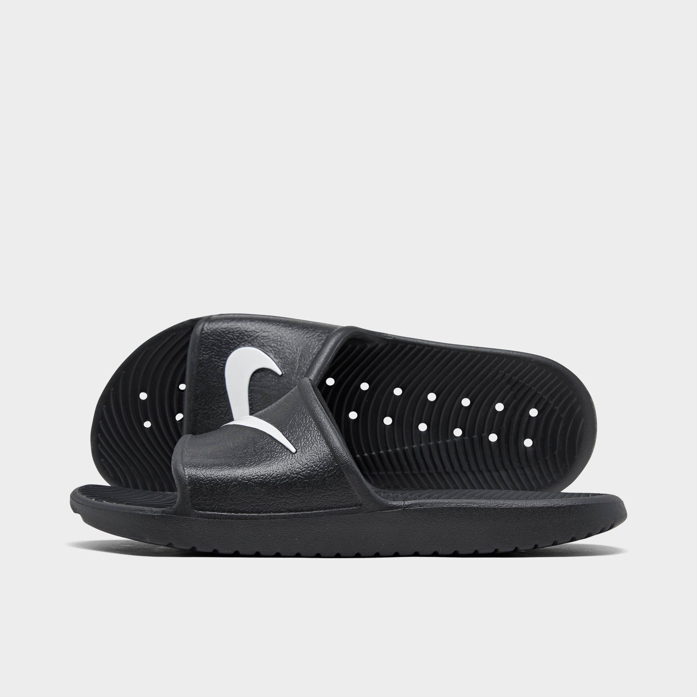 black nike sandals with strap