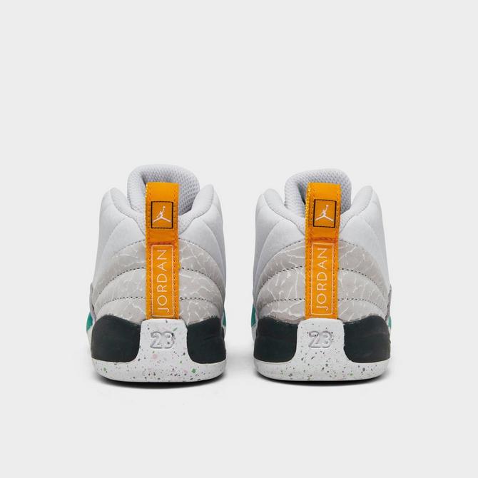 Jordan retro 12 cheap orange grey and white